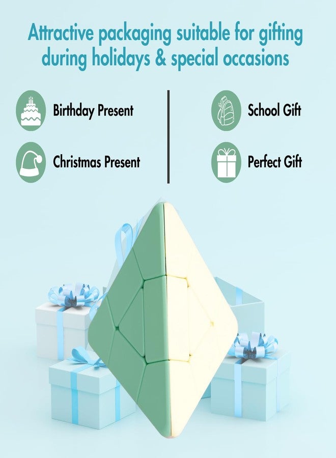 aCADZO Triangle Pyraminx Speed Cube Magic Cube Puzzle Quick Tour Stickerless Soft Durable Educational Learning Puzzle Toy for Children and Adults (Piramide, Pastel) - Image 5